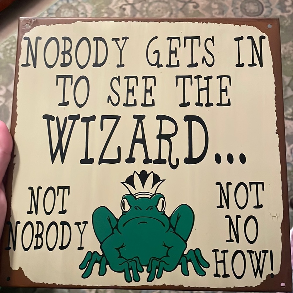 Metal wall sign